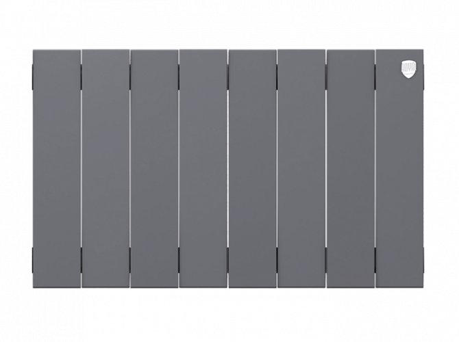 Биметаллический радиатор отопления Royal Thermo PianoForte 300 8 секций Silver Satin