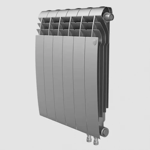 Биметаллический радиатор отопления Royal Thermo BiLiner 500 V 6 секций Silver Satin